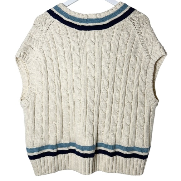 Polo Ralph Lauren Cable-Knit Cotton Cricket Sweater Vest Size Large - Picture 4 of 11